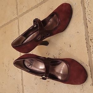 Sofft Fatina Aubergine Suede Pumps, Size 5M